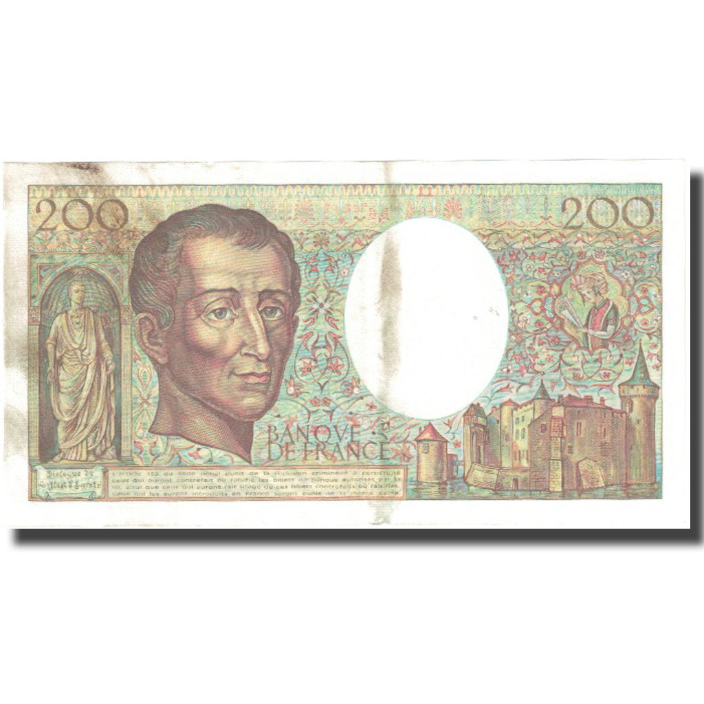 Francia, 200 Francs, Montesquieu, 1992, MBC, Fayette:70.2, KM:155a