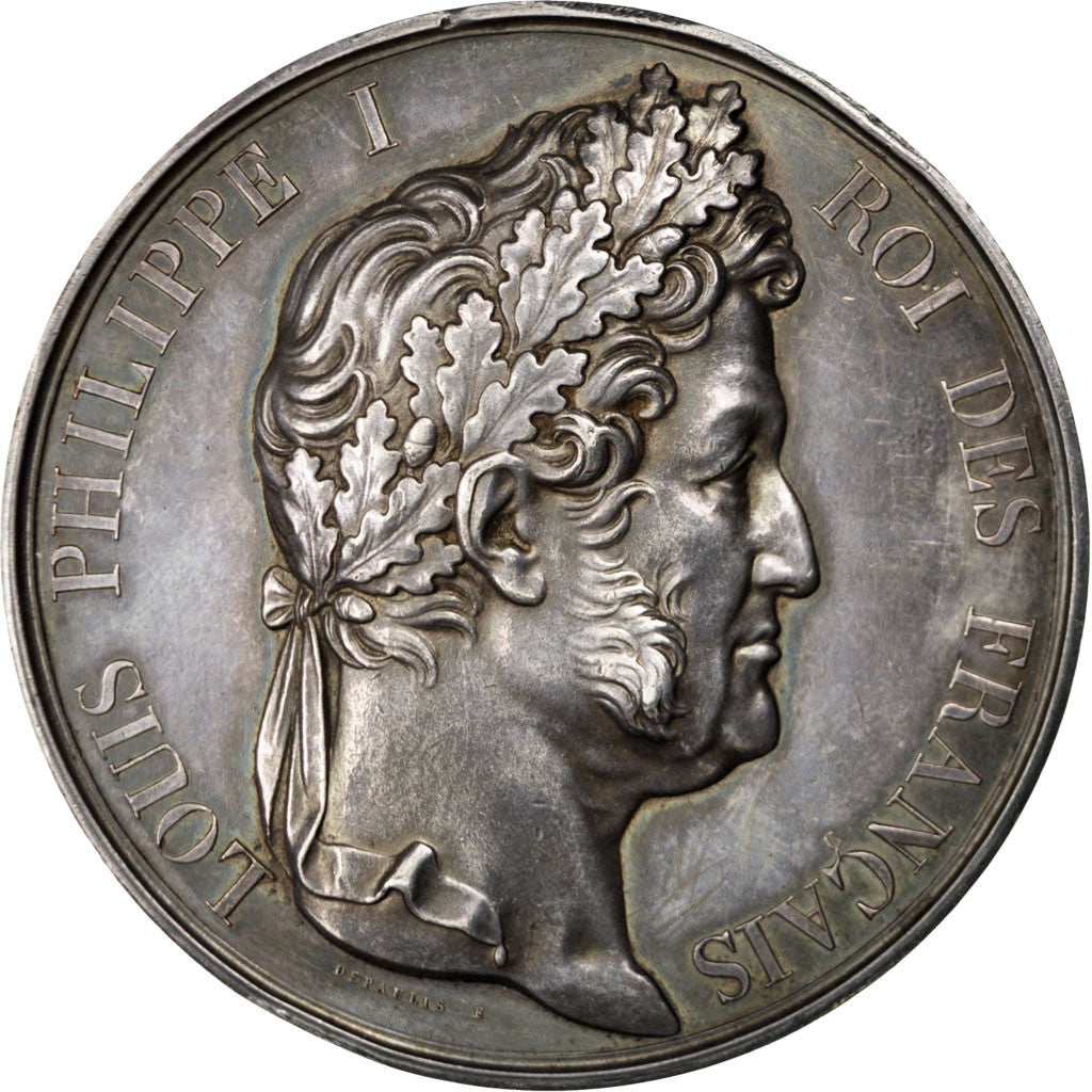 FRANCE, Flora, Louis Philippe I, Medal, 1843, AU(55-58), Depaulis, Silver, 56,..