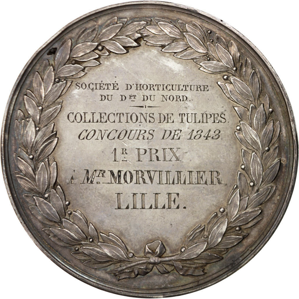 FRANCE, Flora, Louis Philippe I, Medal, 1843, AU(55-58), Depaulis, Silver, 56,..