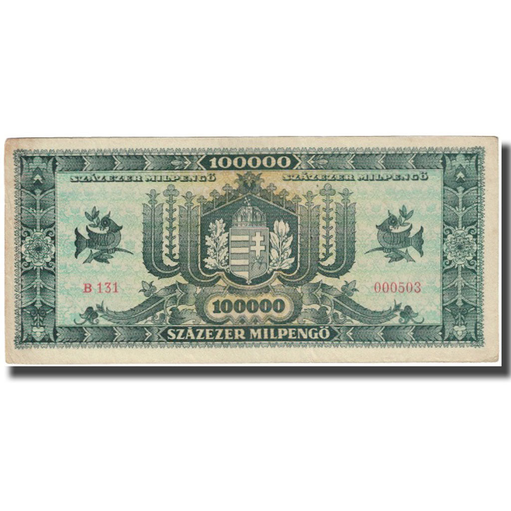 Banknote, Hungary, 100,000 Milpengö, 1946, 1946-04-29, KM:127, AU(50-53)