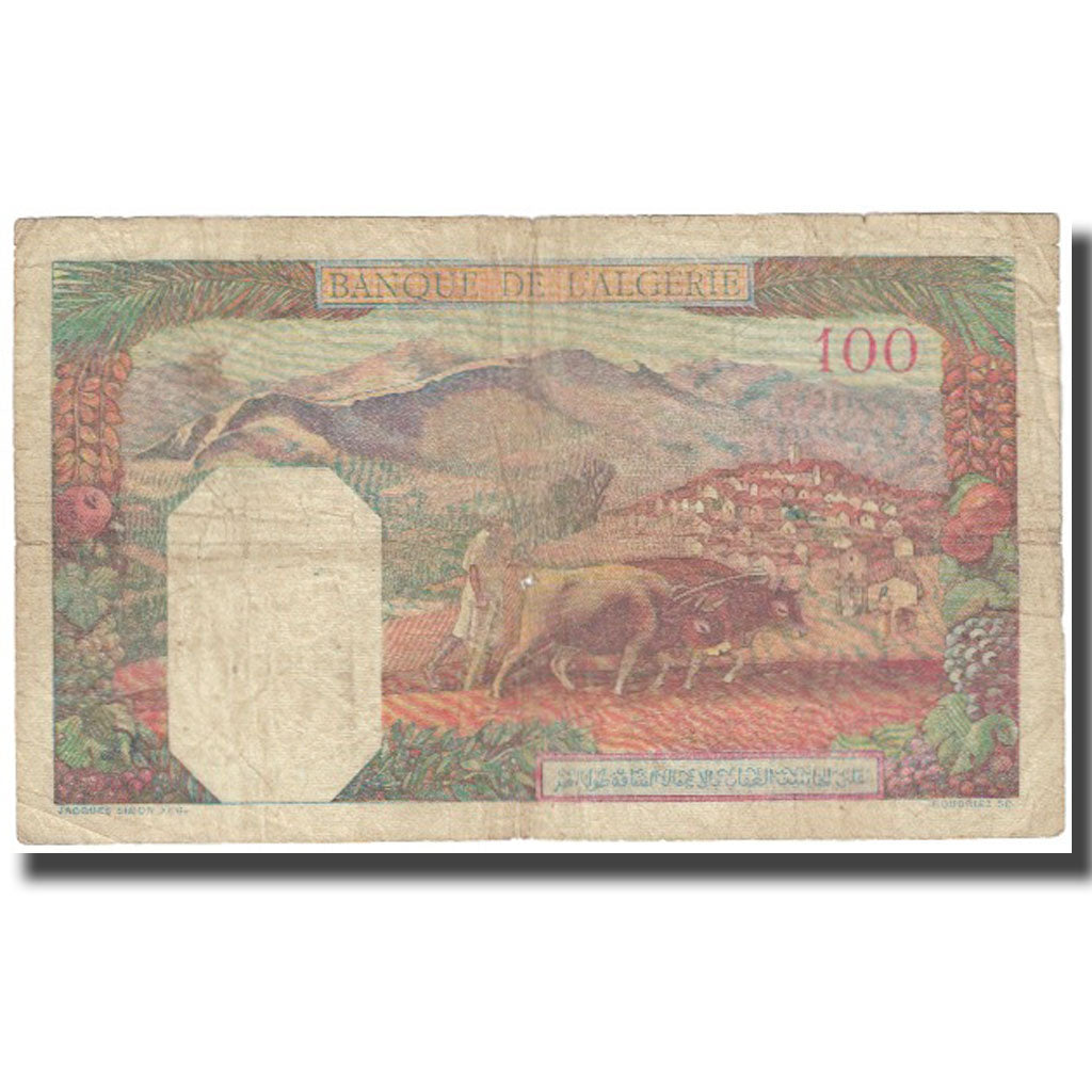 Banknote, Algeria, 100 Francs, 1939, 1939-07-13, KM:85, F(12-15)