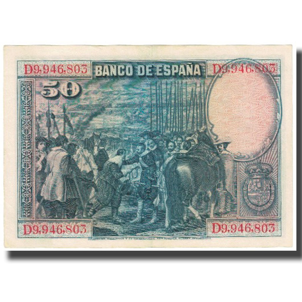 Banconote, Spagna, 50 Pesetas, 1928, 1928-08-15, KM:75b, SPL-