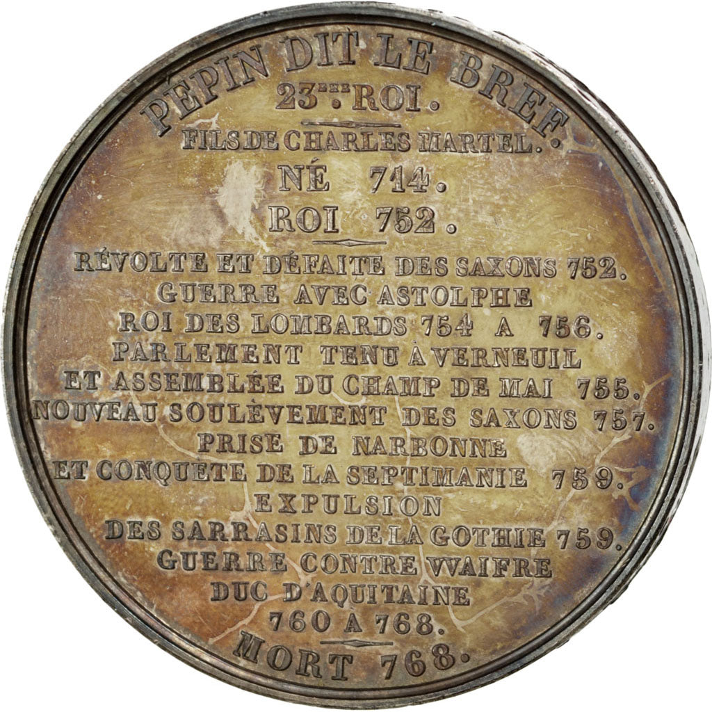 FRANCE, History, Philippe le Bel, Medal, 1839, AU(55-58), Caqué, Copper, 51, 7..