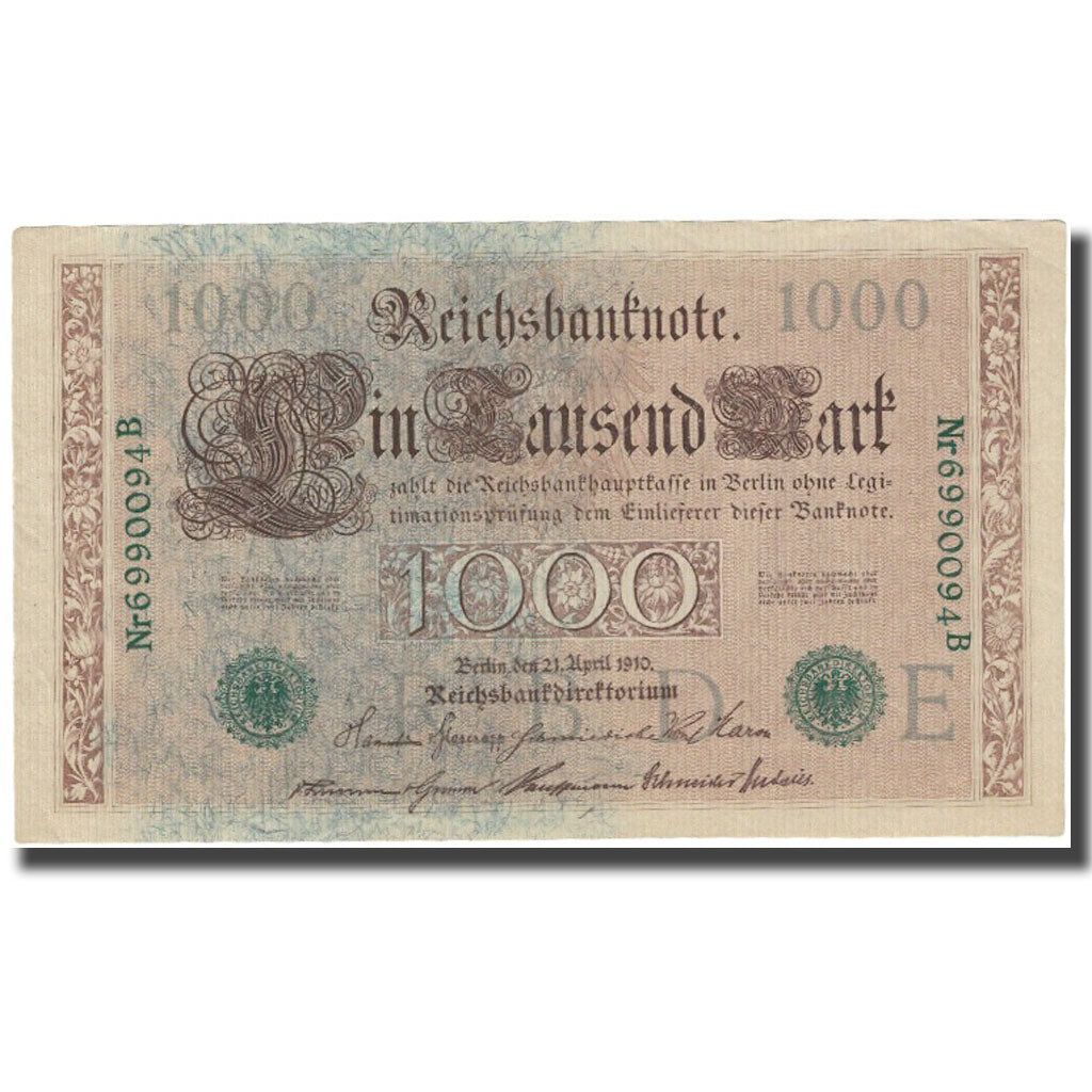 Banknote, Germany, 1000 Mark, 1910, 1910-04-21, KM:45b, UNC(64)