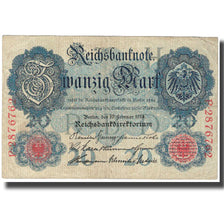 Banconote, Germania, 20 Mark, 1914, 1914-02-19, KM:46b, BB