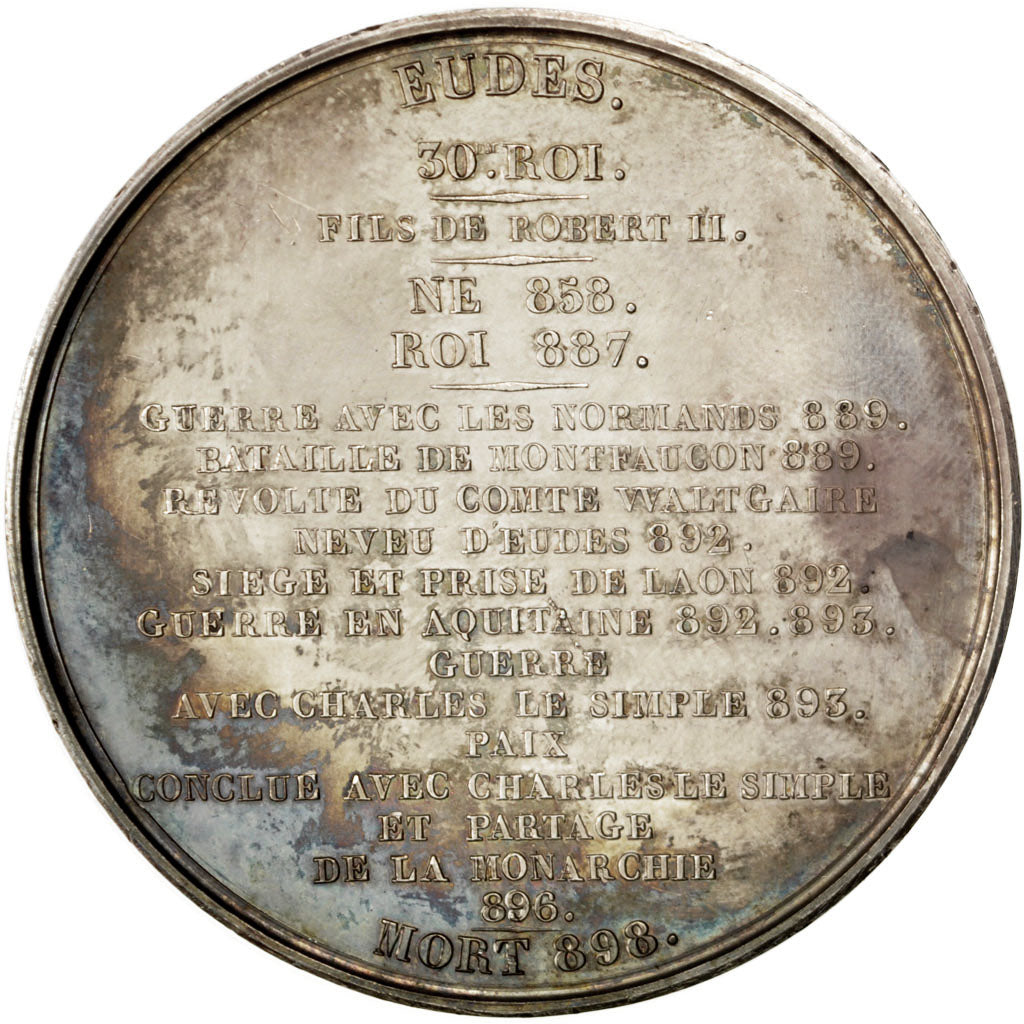 FRANCE, History, Eudes, Medal, 1842, AU(55-58), Caqué, Copper, 51, 78.60