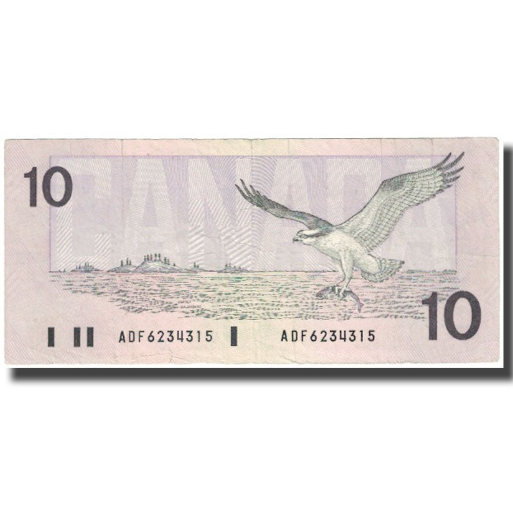Geldschein, Kanada, 10 Dollars, 1989, KM:96b, S+