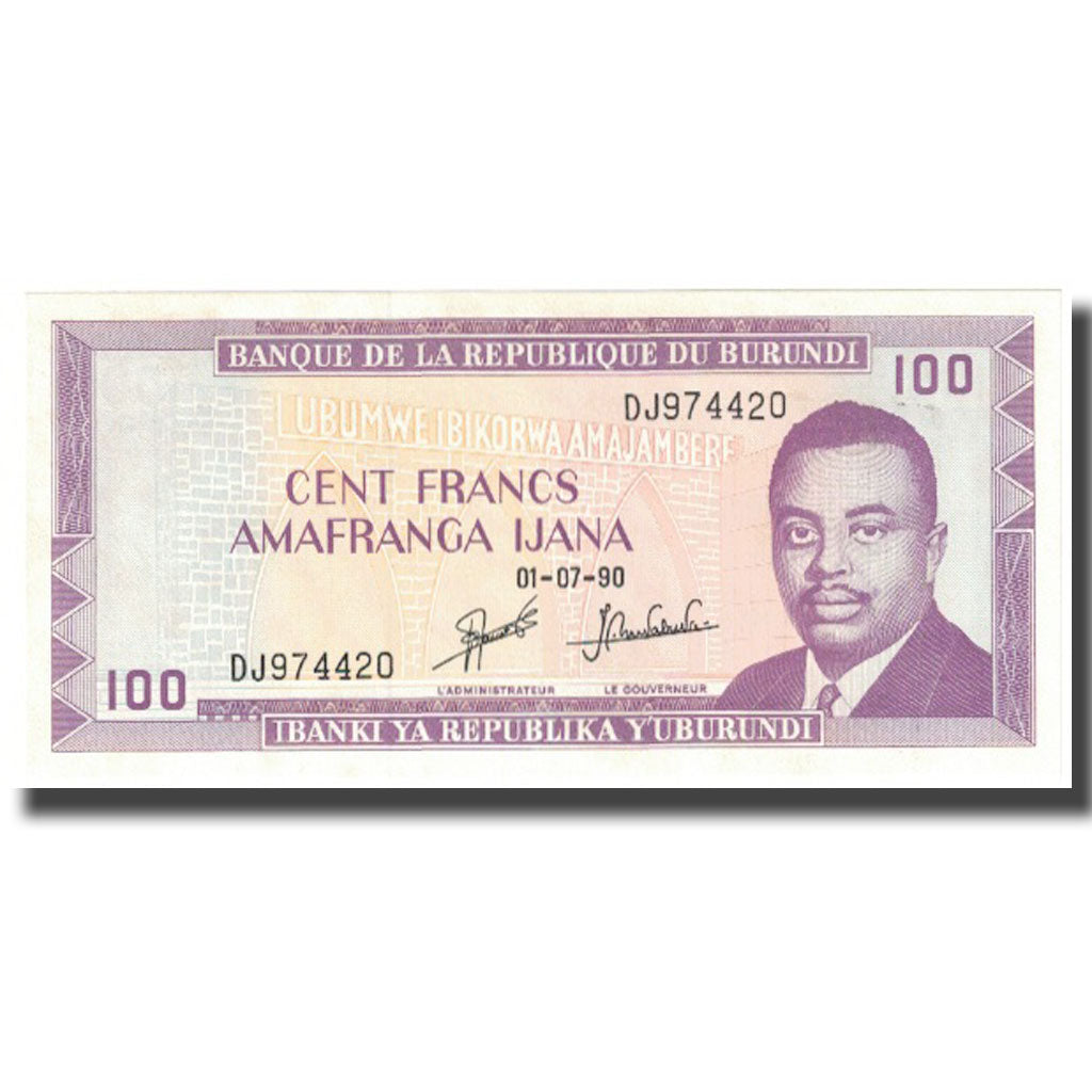 Banknote, Burundi, 100 Francs, 1990, 1990-07-01, KM:29c, UNC(63)
