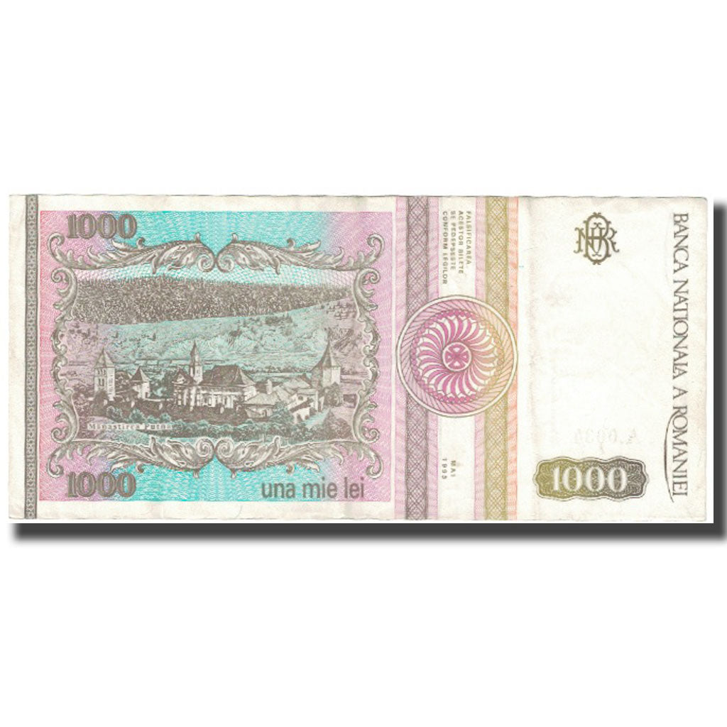 Banknote, Romania, 1000 Lei, 1993, KM:102, AU(50-53)