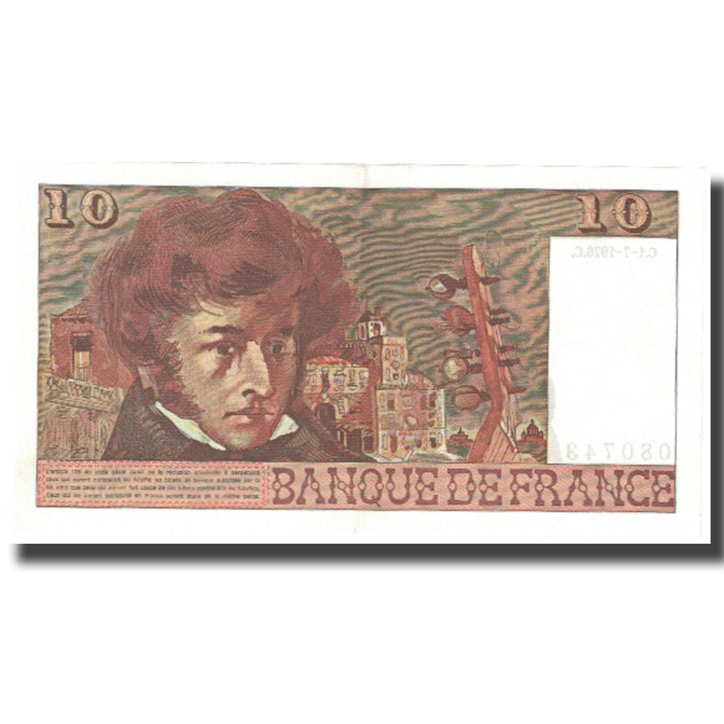 Frankreich, 10 Francs, Berlioz, 1976, 1976-07-01, UNZ-, Fayette:63.19, KM:150c