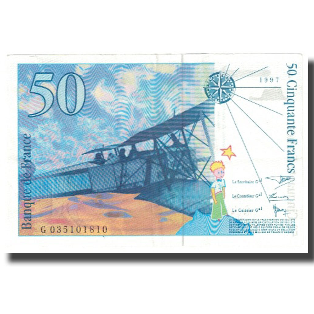 Francia, 50 Francs, St Exupéry, 1997, EBC, Fayette:73.4, KM:157Ad