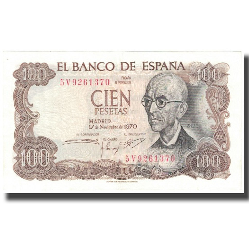 Banknote, Spain, 100 Pesetas, 1970, 1970-11-17, KM:152a, UNC(63)