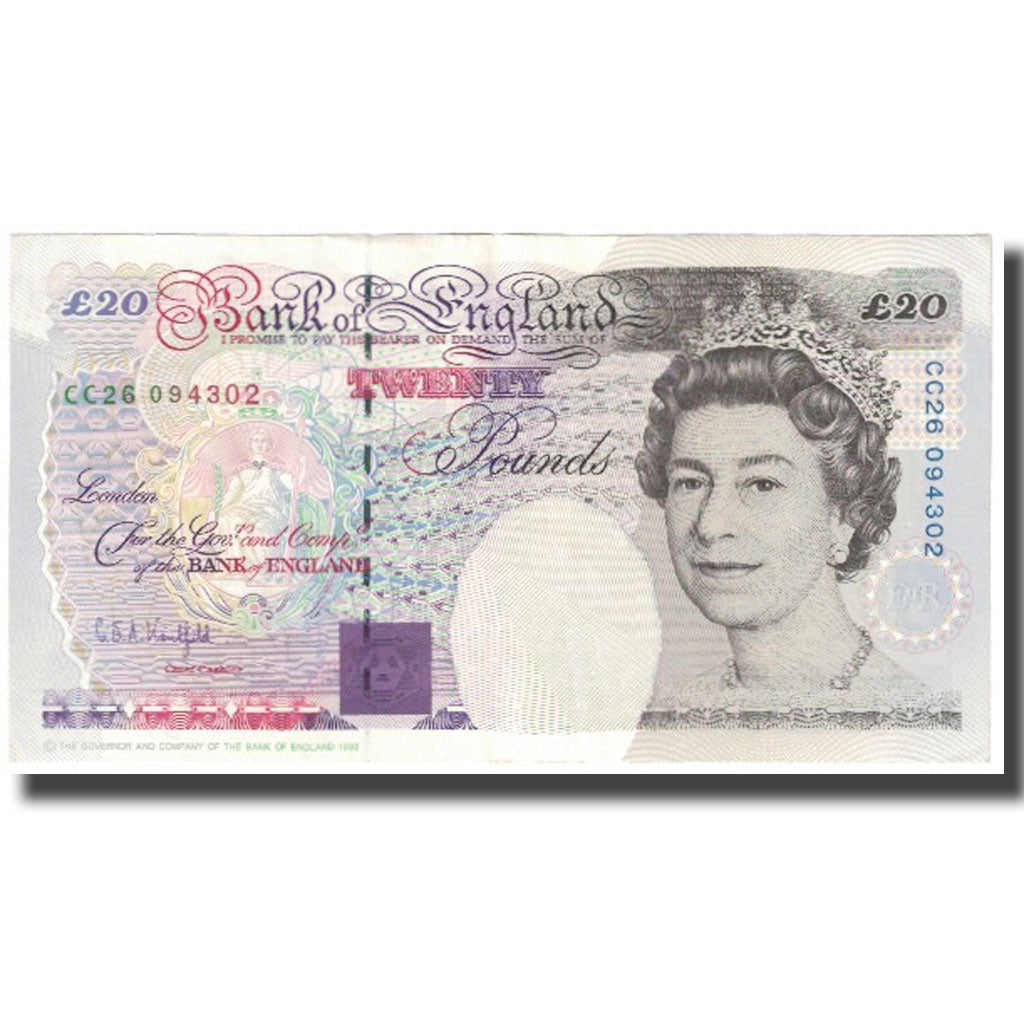 Banknote, Great Britain, 20 Pounds, 1993, KM:384b, UNC(60-62)