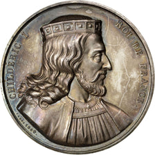 Francia, Medal, Childéric I, History, 1840, Caqué, SPL-, Rame, 51