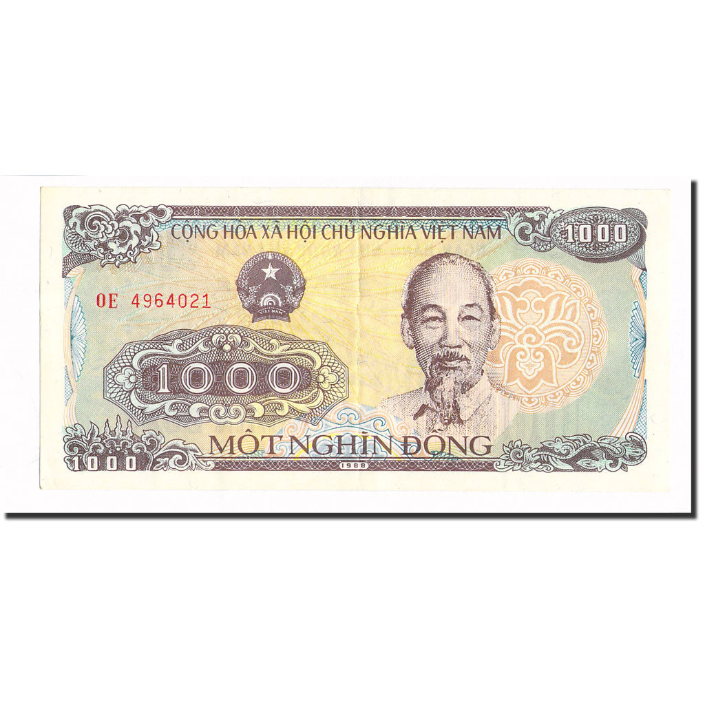 Nota, Vietname, 1000 D<ox>ng, 1988, KM:106b, AU(55-58)