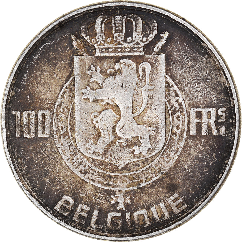 Coin, Belgium, 100 Francs, 100 Frank, 1950, VF(30-35), Silver, KM:138.1