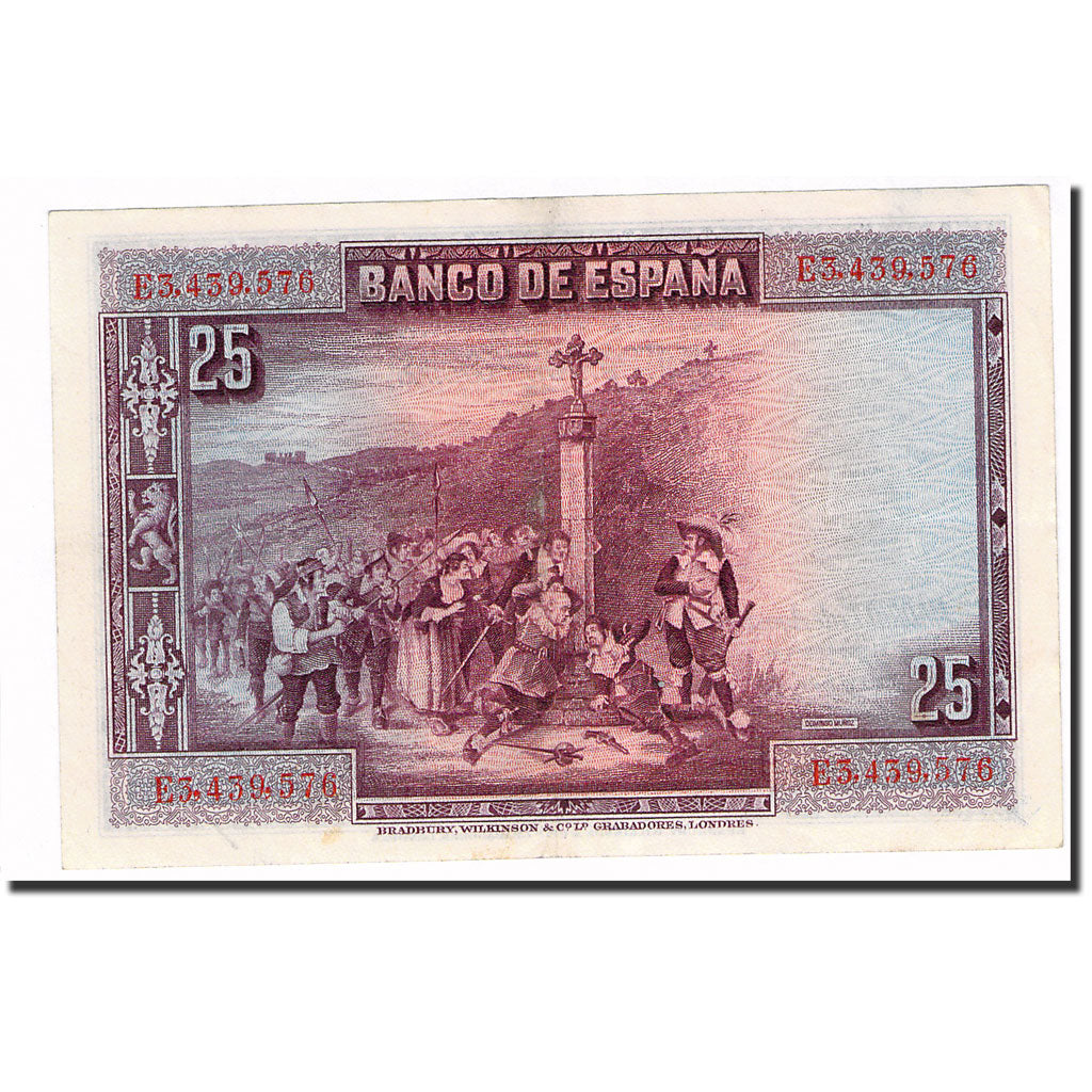 Banknote, Spain, 25 Pesetas, 1928, 1928-08-15, KM:74b, UNC(60-62)