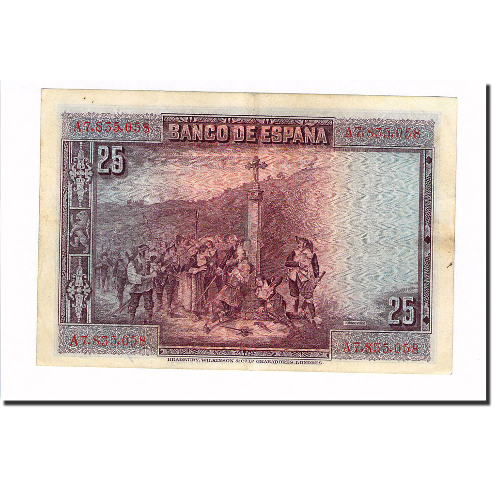 Banknote, Spain, 25 Pesetas, 1928, 1928-08-15, KM:74b, AU(55-58)