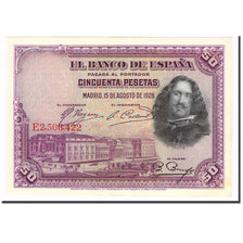 Banknote, Spain, 50 Pesetas, 1928, 1928-08-15, KM:75b, UNC(60-62)