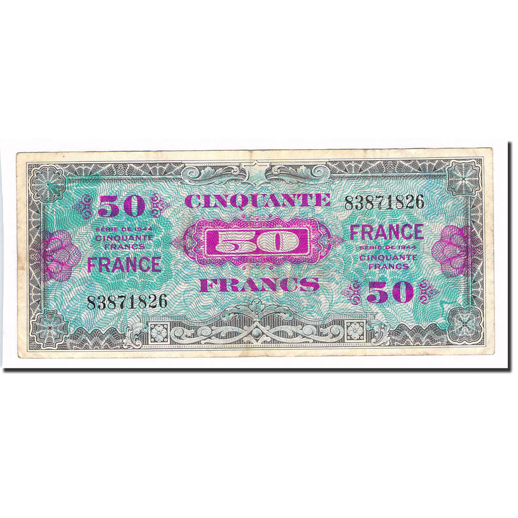 Frankrijk, 50 Francs, 1944, SERIE DE 1944, TB+, Fayette:VF24.01, KM:122a
