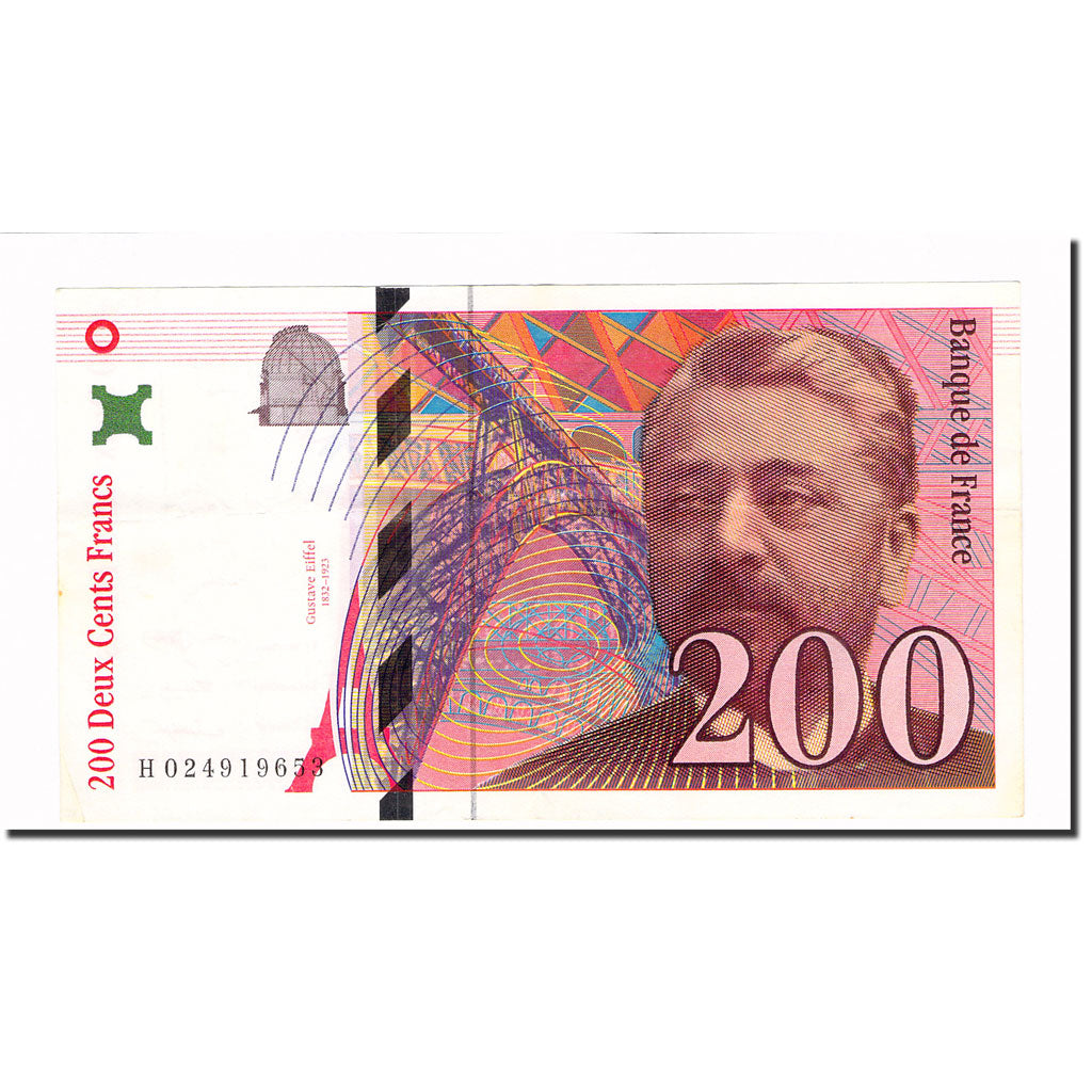 France, 200 Francs, Eiffel, 1996, 1996, TTB, Fayette:75.02, KM:159a