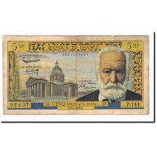 France, 5 Nouveaux Francs, Victor Hugo, 1965, 1964-05-06, VG(8-10)