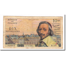 Francja, 10 Nouveaux Francs, Richelieu, 1960, 1960-12-01, VF(20-25)