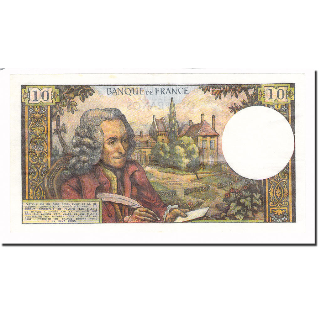 Frankreich, 10 Francs, Voltaire, 1968, 1968-04-04, UNZ-, Fayette:62.32, KM:147c