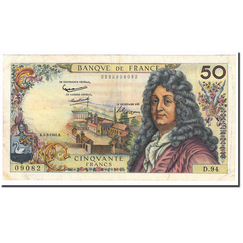 Frankreich, 50 Francs, Racine, 1965, 1965-03-04, SS, Fayette:64.08, KM:148a