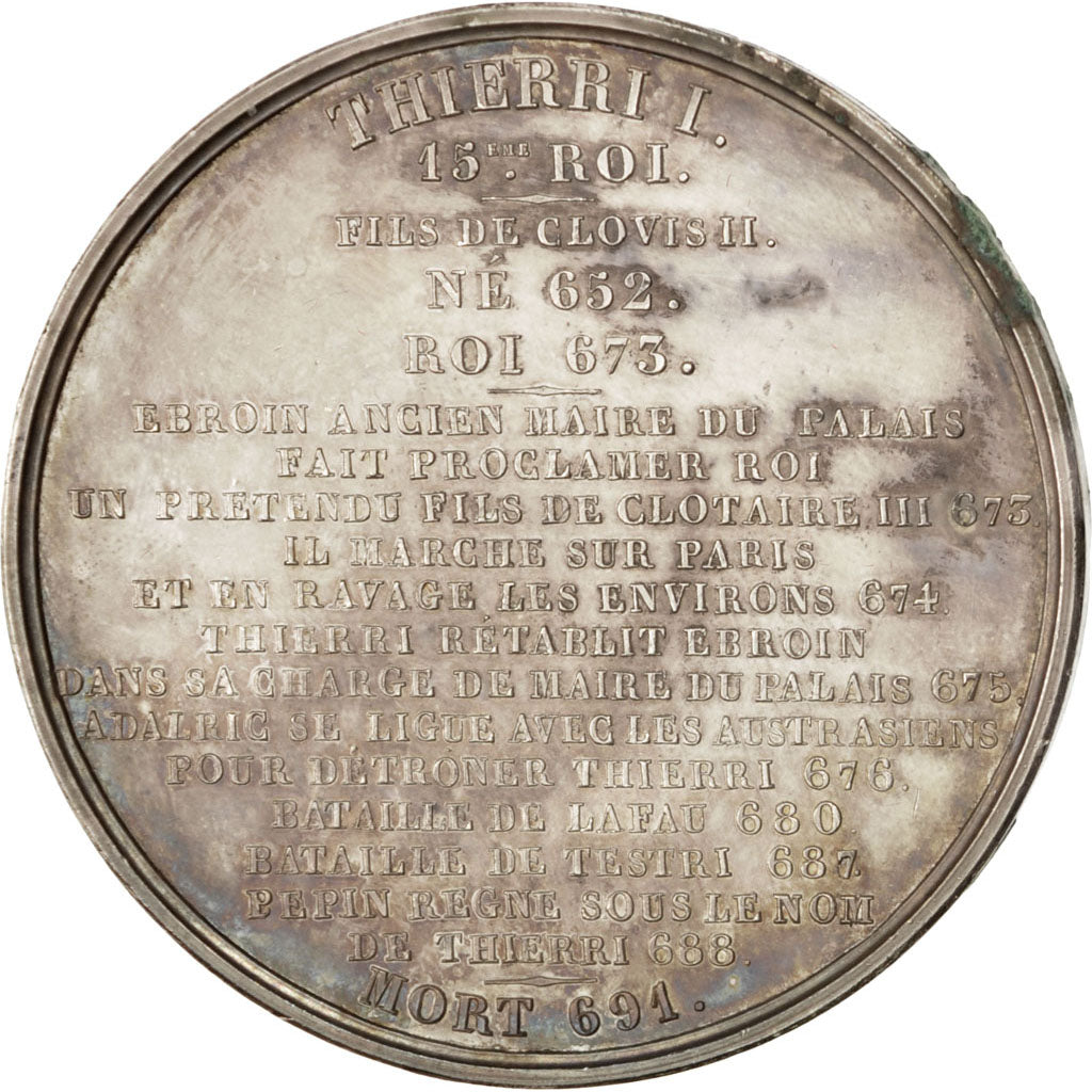 FRANCE, History, Thierri I, Medal, 1840, AU(55-58), Caqué, Copper, 51, 79.10