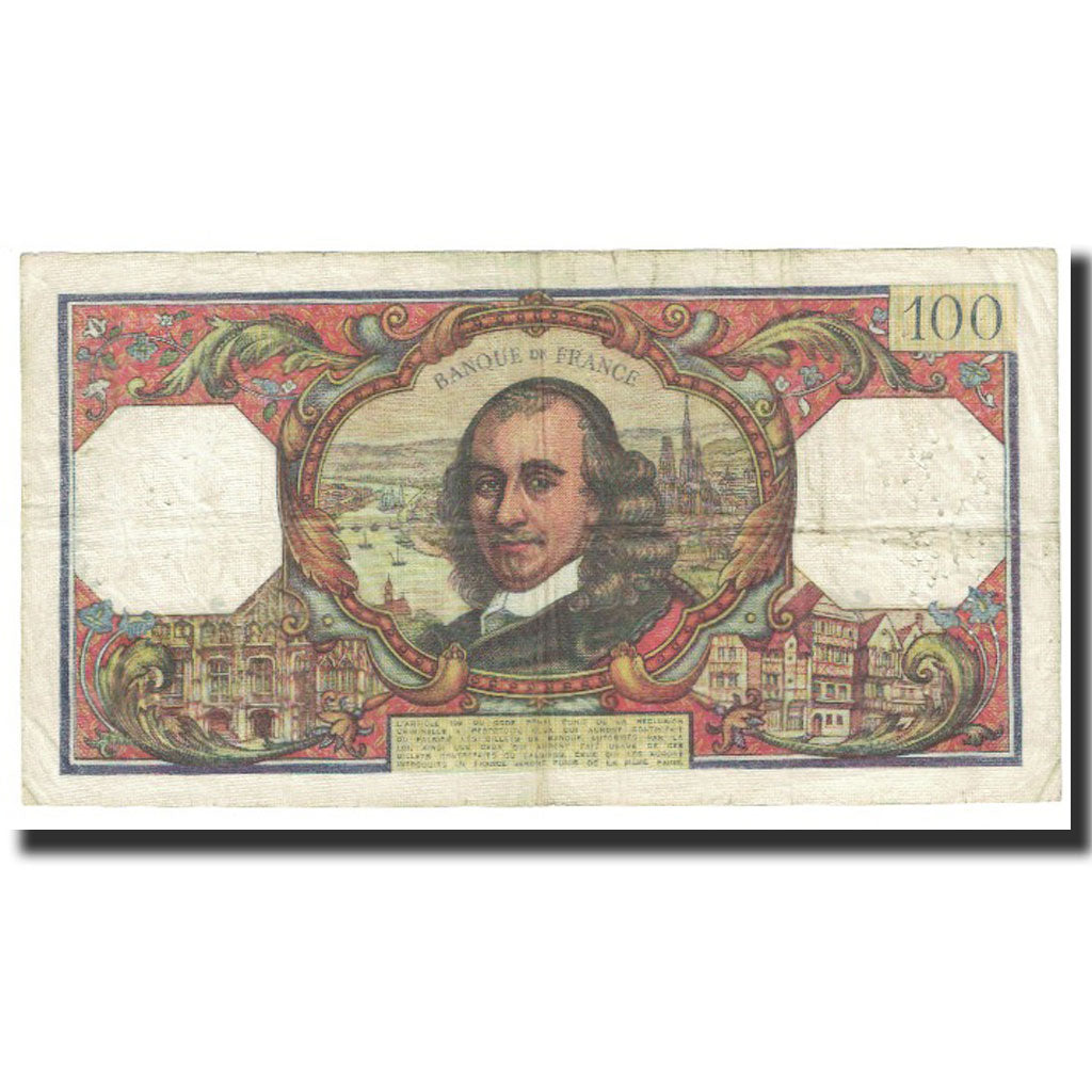 França, 100 Francs, Corneille, 1964, 1964-10-01, VF(30-35), Fayette:65.04