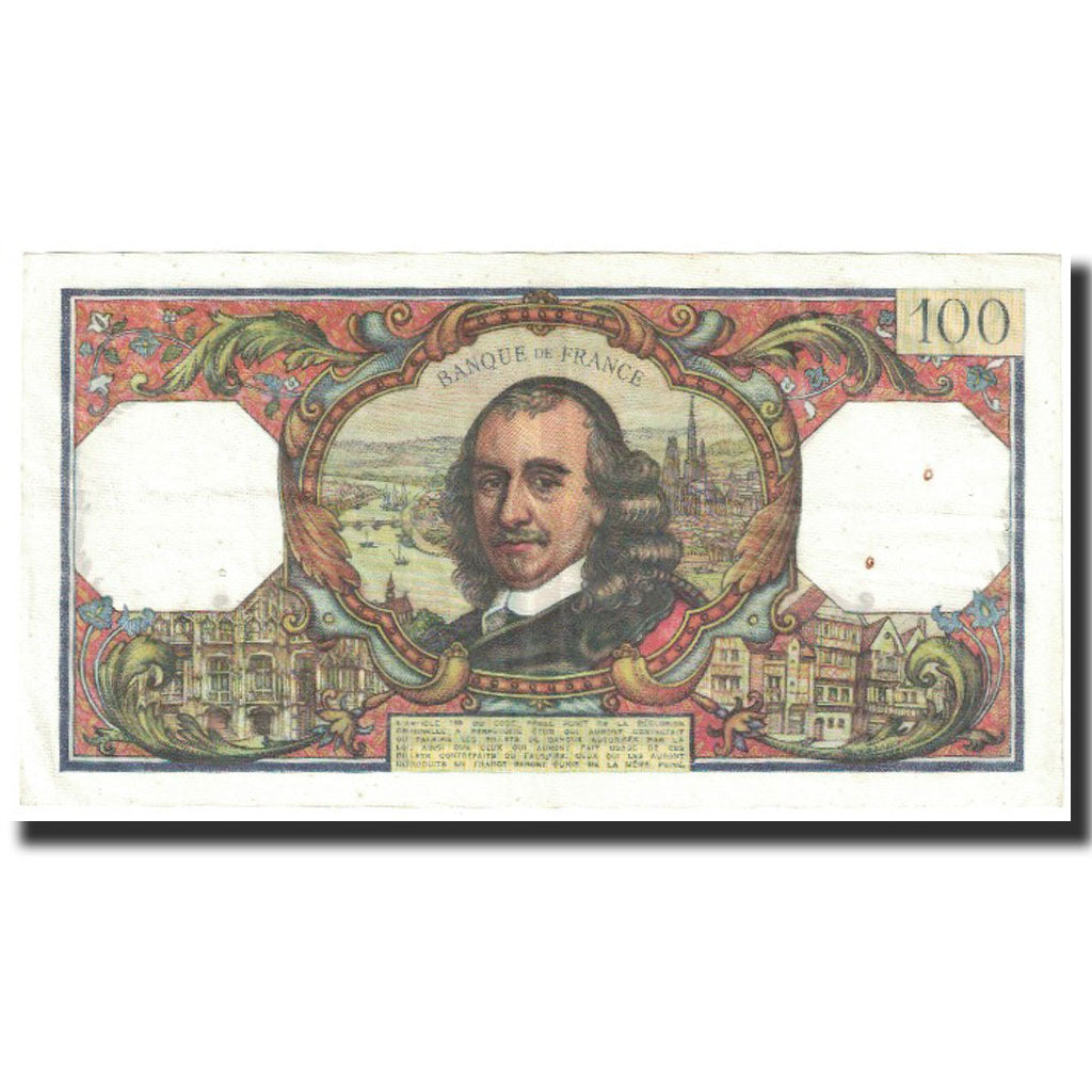 França, 100 Francs, Corneille, 1966, 1966-04-07, EF(40-45), Fayette:65.12