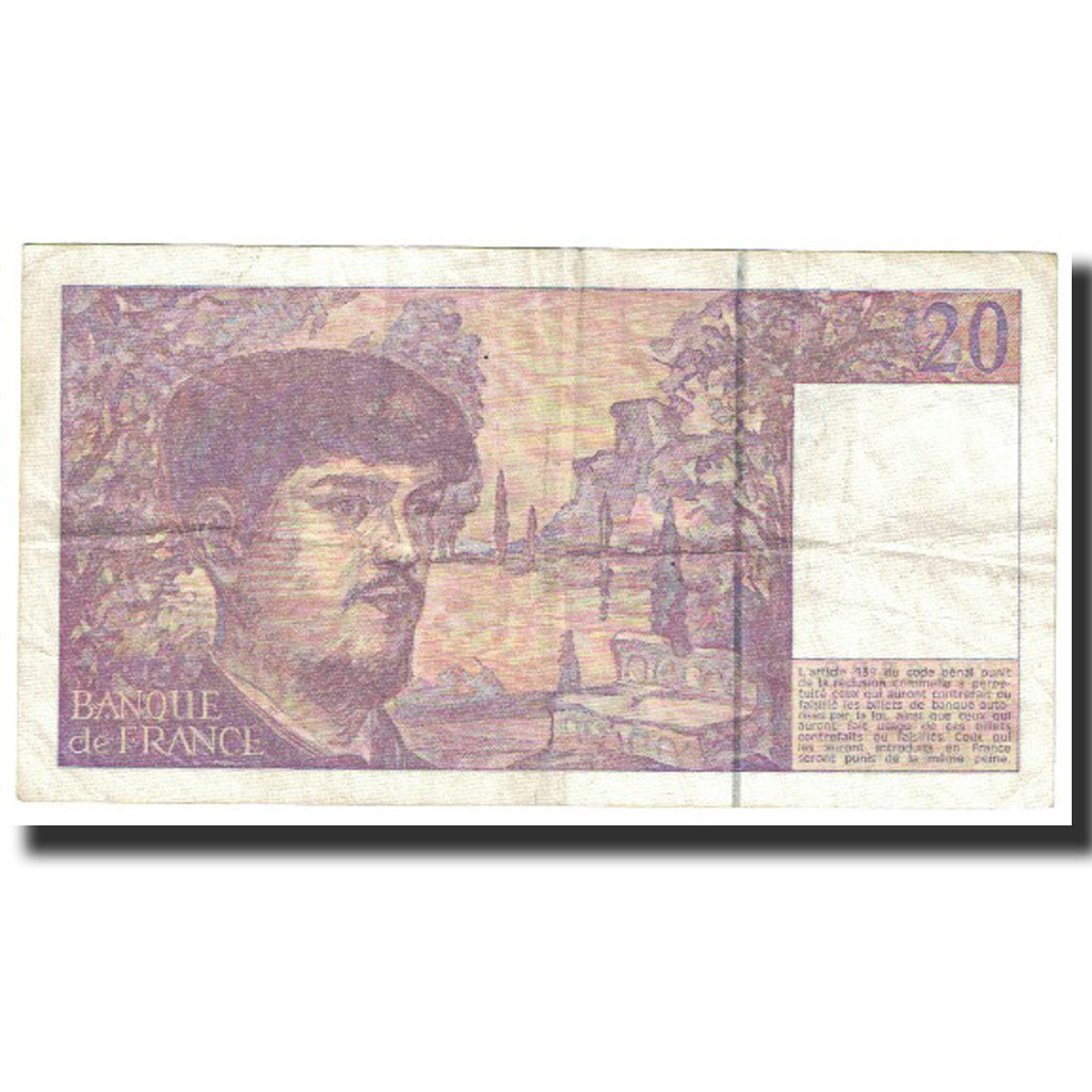 Frankrijk, 20 Francs, Debussy, 1993, 1993, TTB, Fayette:66bis.5, KM:151g