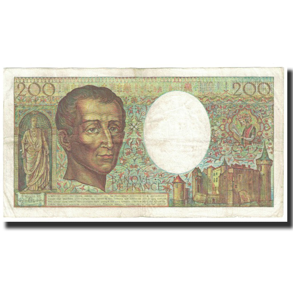 Francia, 200 Francs, Montesquieu, 1982, 1982, BB, Fayette:70.2, KM:155a