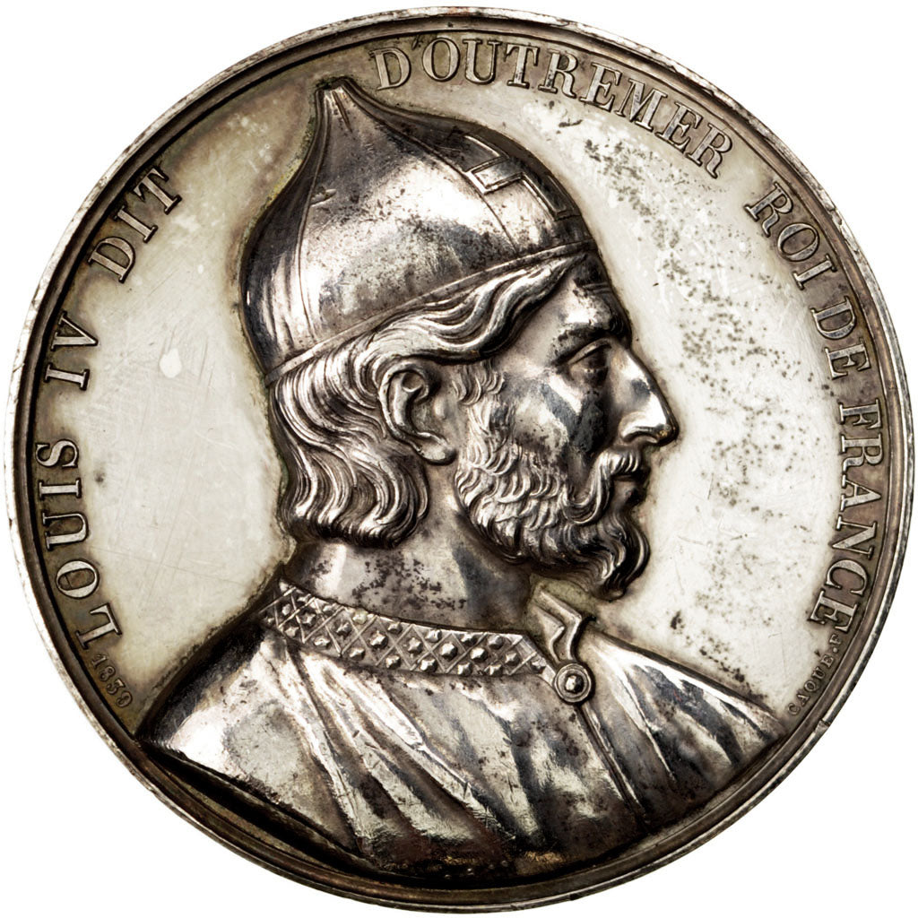FRANCE, History, Louis IV, Medal, 1839, AU(50-53), Caqué, Copper, 51, 78.20