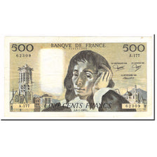 France, 500 Francs, Pascal, 1983, 1983-01-06, EF(40-45), KM:156e