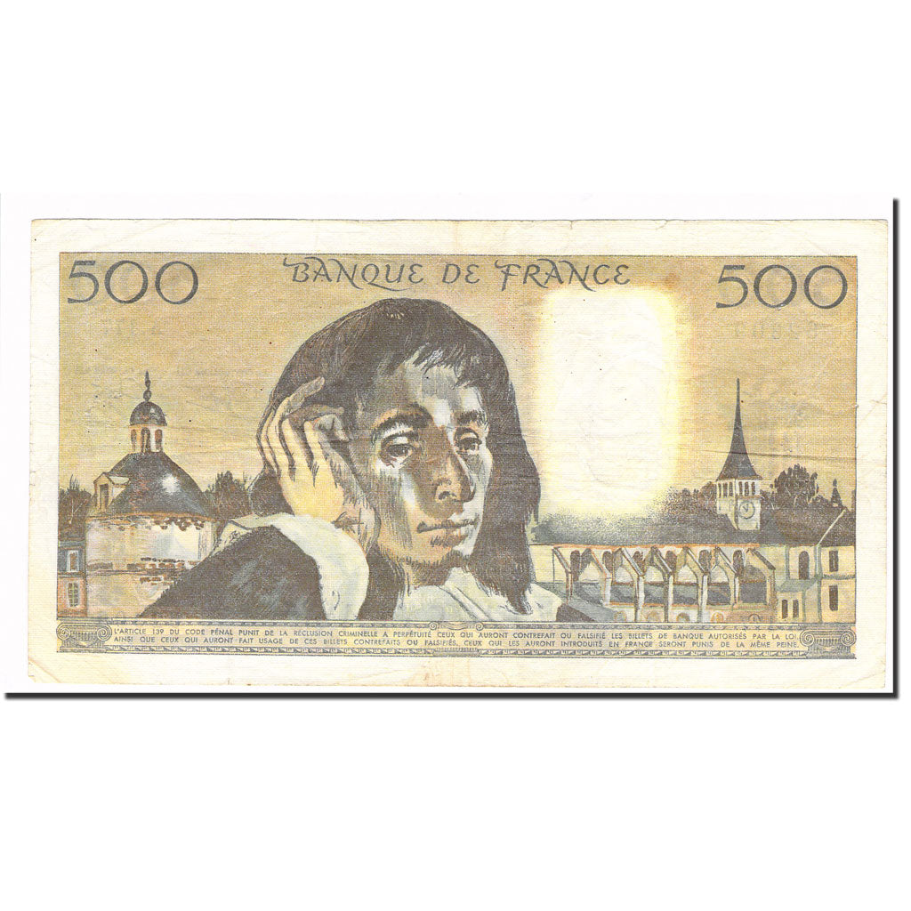 France, 500 Francs, Pascal, 1983, 1983-01-06, EF(40-45), KM:156e