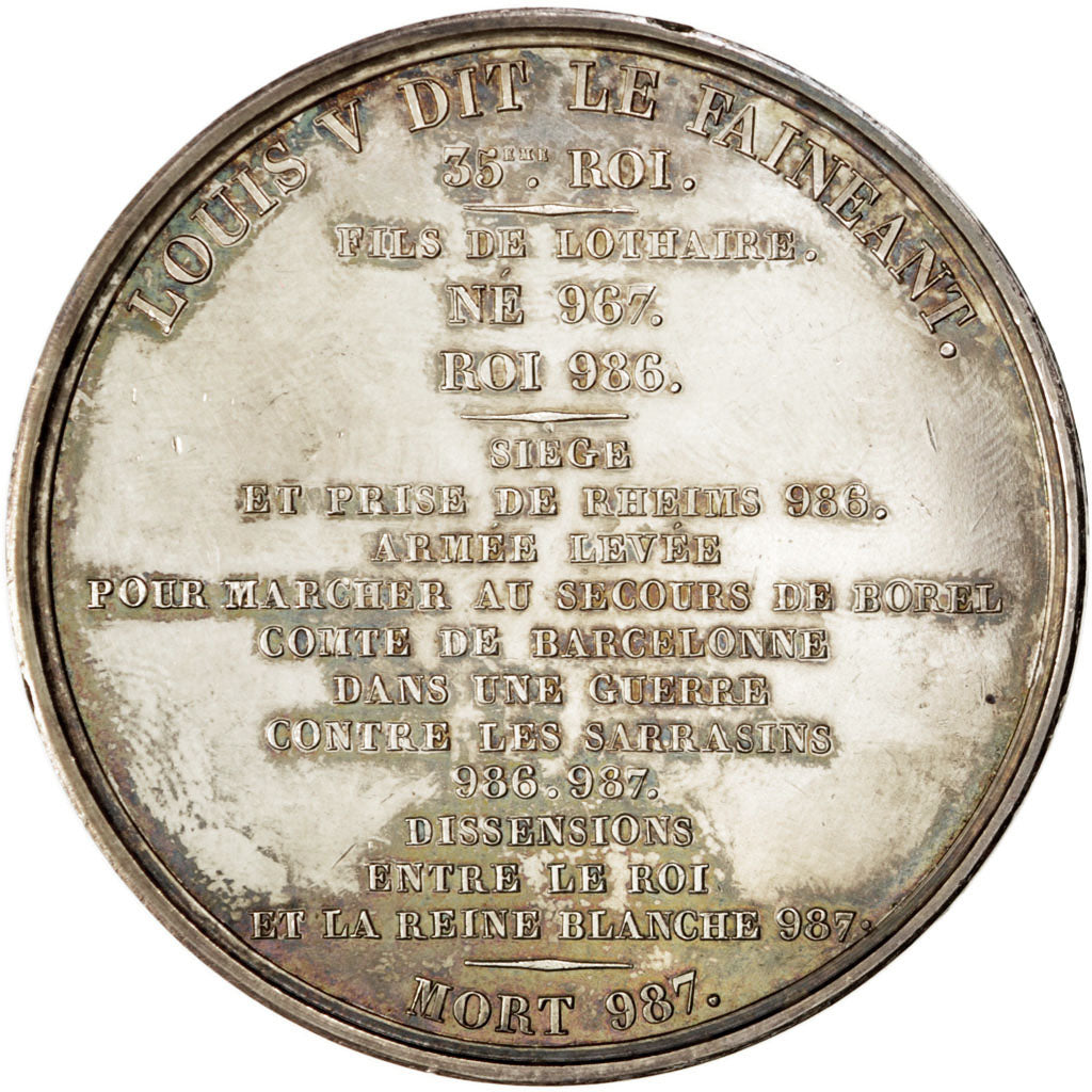 FRANCE, History, Louis V, Medal, 1838, AU(55-58), Caqué, Copper, 51, 78.20
