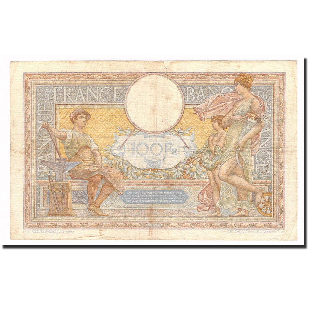 Francia, 100 Francs, 1938, 1938-10-13, MB+, Fayette:25.31, KM:86b