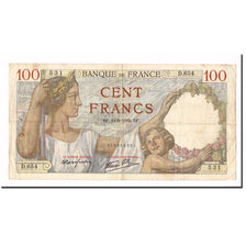 France, 100 Francs, Sully, 1939, 1939-09-14, VF(20-25), Fayette:26.6, KM:94