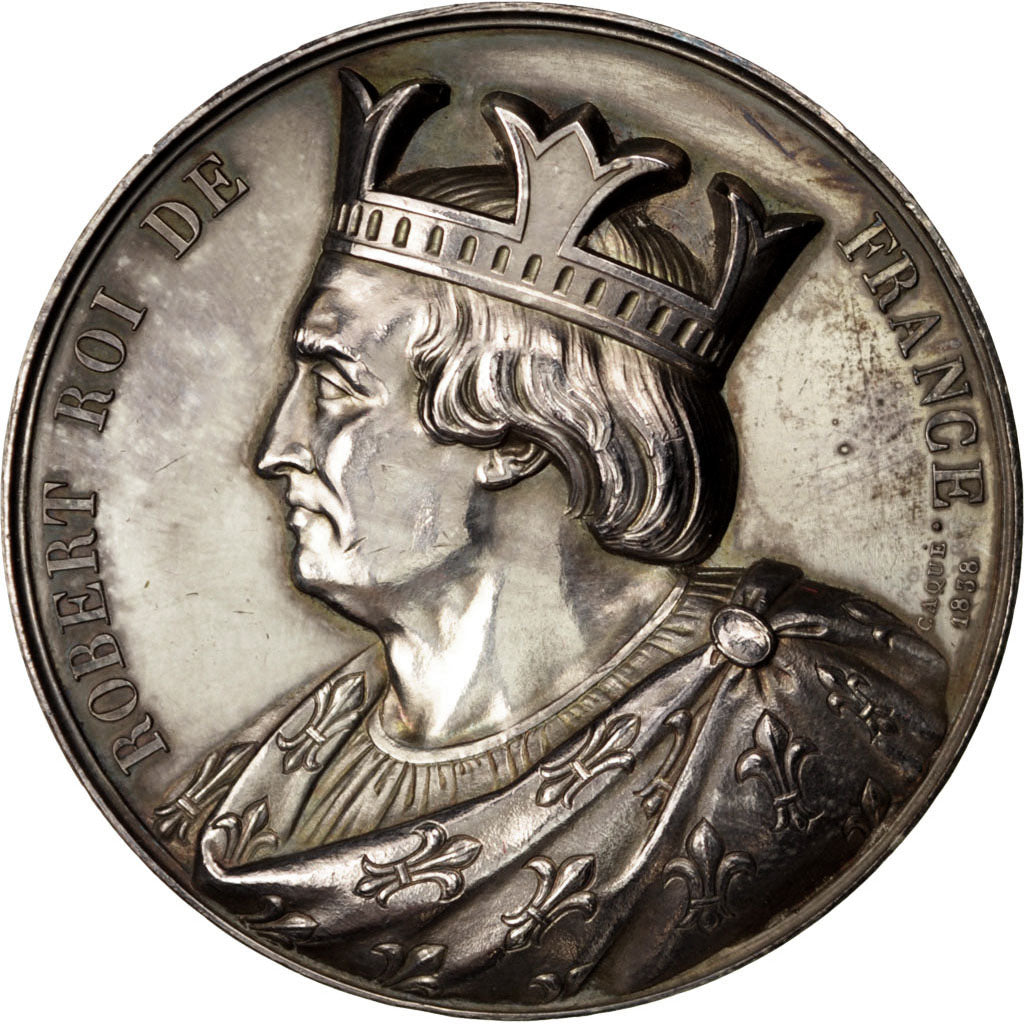 FRANCE, History, Robert, Medal, 1838, AU(55-58), Caqué, Copper, 51, 77.60