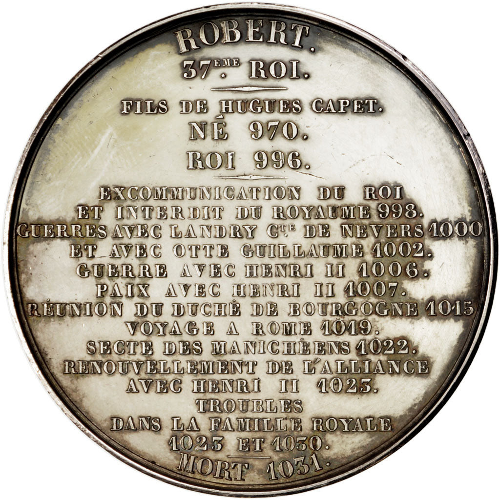 FRANCE, History, Robert, Medal, 1838, AU(55-58), Caqué, Copper, 51, 77.60