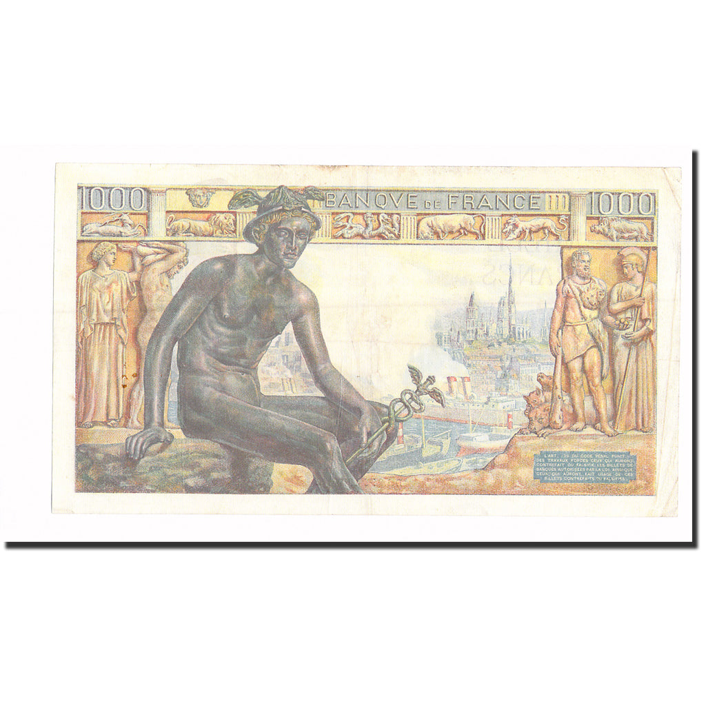 France, 1000 Francs, Déesse Déméter, 1942, 1942-09-24, EF(40-45)