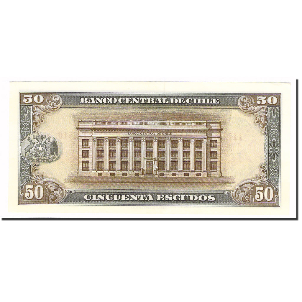 Banknote, Chile, 50 Escudos, KM:140b, UNC(63)