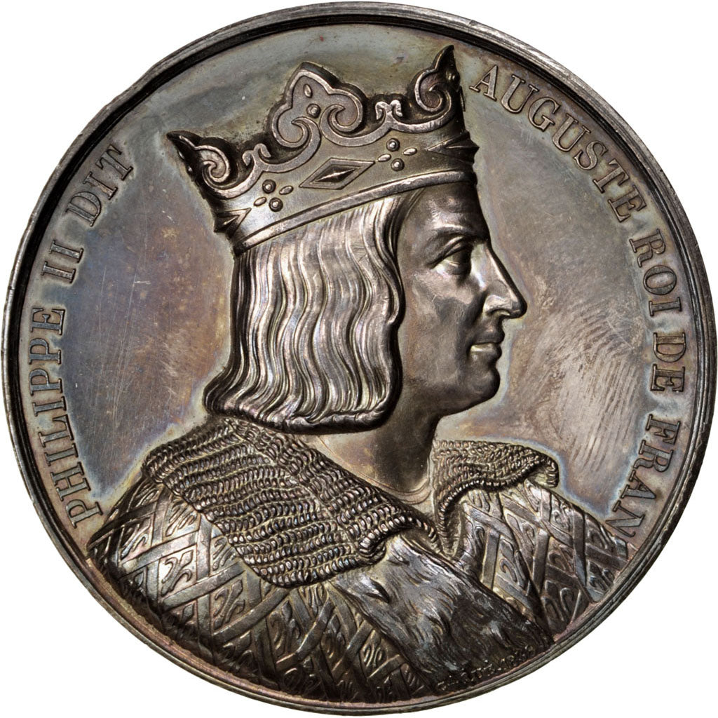 FRANCE, History, Philippe II, Medal, 1838, AU(55-58), Caqué, Copper, 51, 78.20