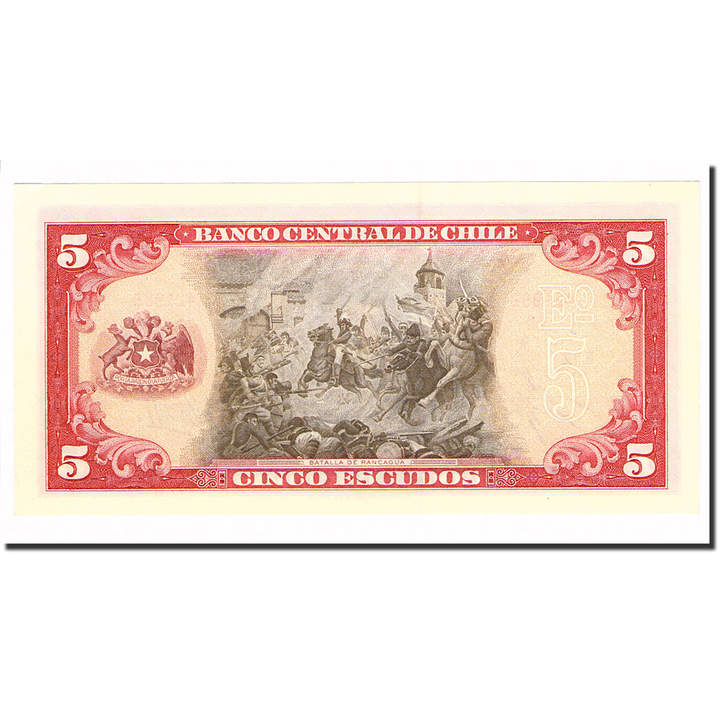 Geldschein, Chile, 5 Escudos, KM:138, UNZ-