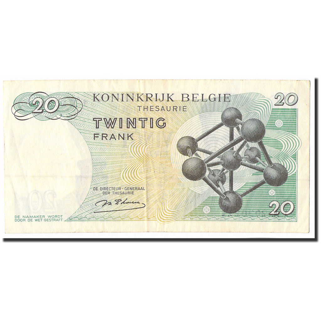 Banknote, Belgium, 20 Francs, 1964, 1964-06-15, KM:138, UNC(60-62)
