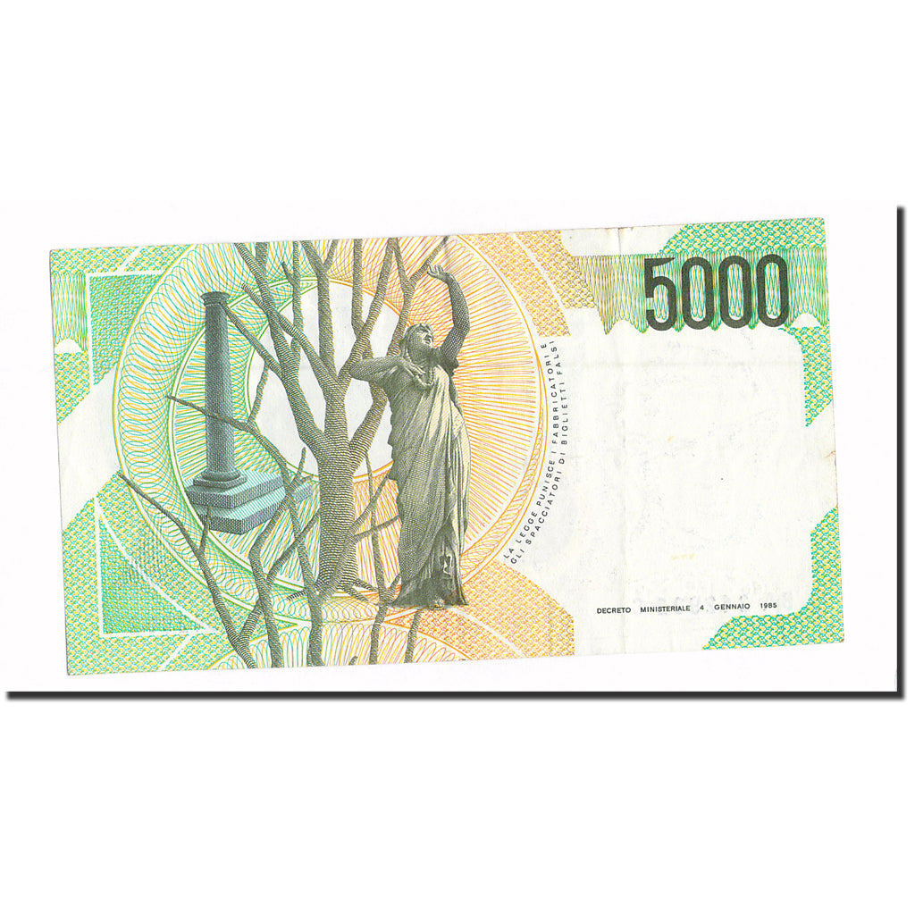Nota, Itália, 5000 Lire, 1985, 1985-01-04, KM:111a, AU(55-58)