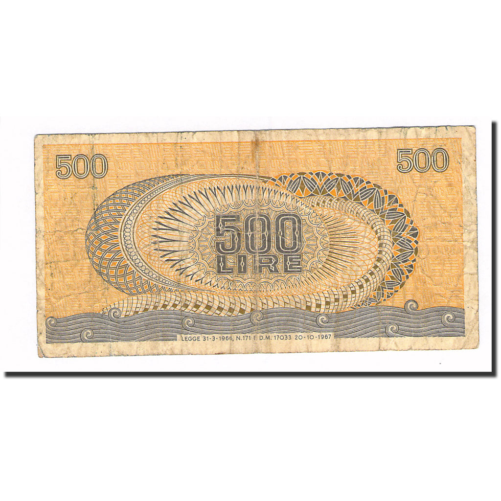 Banknote, Italy, 500 Lire, 1970, 1970-02-23, KM:93a, VF(20-25)