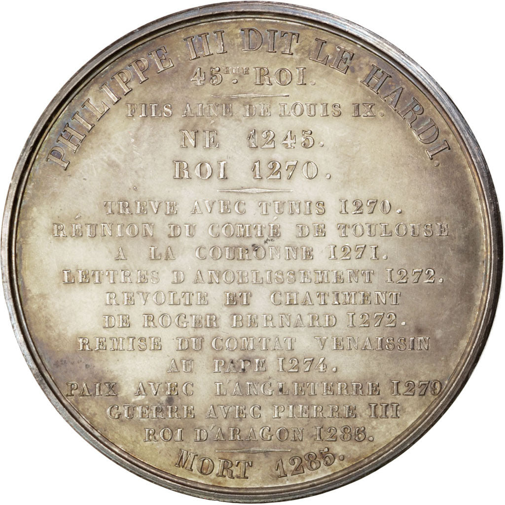 FRANCE, History, Philippe III, Medal, 1837, AU(50-53), Caqué, Copper, 51, 78.20